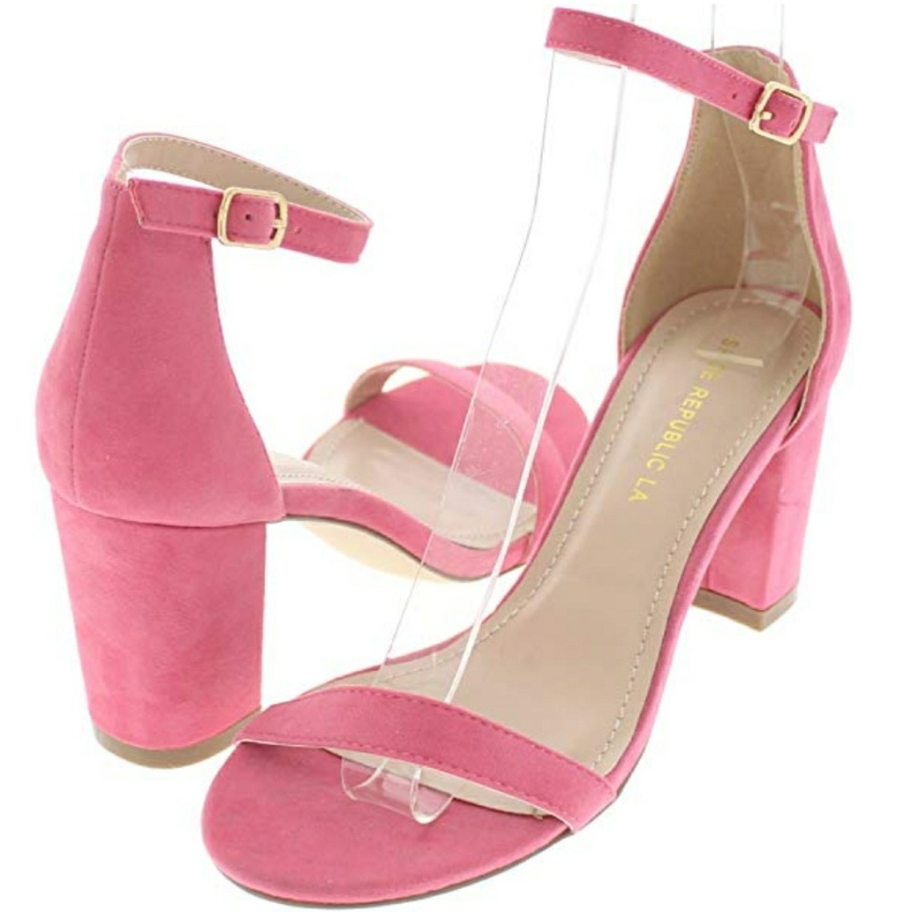 Levante- Open Toe Block Heel Sandal w/Ankle Strap